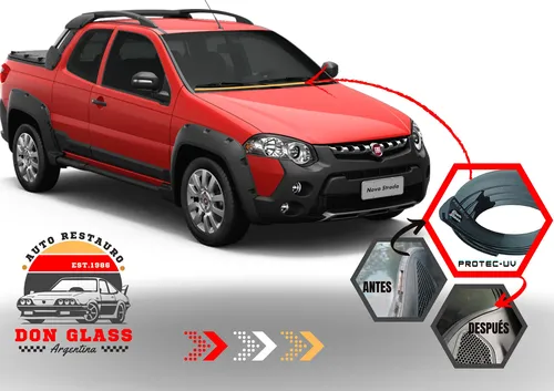 Kit P/ Reparación Burlete Rejilla De Parabrisas Fiat Strada