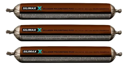 Sellador Poliuretano Pu55 Parabrisas 600ml Silimax X 20u