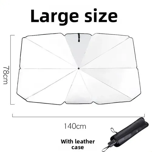 Parasol Para Parabrisas De Coche, Titanio Plateado