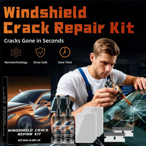 Windshield Crack Repair Kit For Chips And Cracks, New Glass