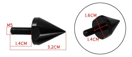 6 Tornillos Universales M5 Para Parabrisas De Motocicleta, C