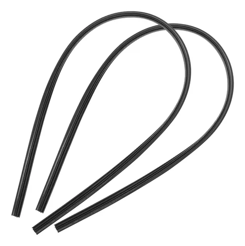 2 Piezas De Tiras De Limpiaparabrisas De Caucho Negro