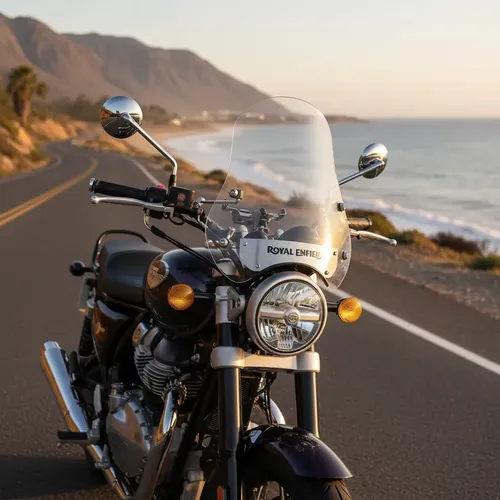 Parabrisas Moto Royal Enfield Super Meteor 650 Chapa Inox