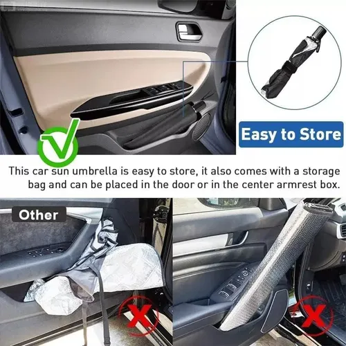 Parasol Plegable Para Parabrisas De La Mayoría De Los Auto