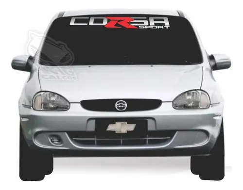 Calcos Chevrolet Corsa Parabrisas Gris / R En Rojo