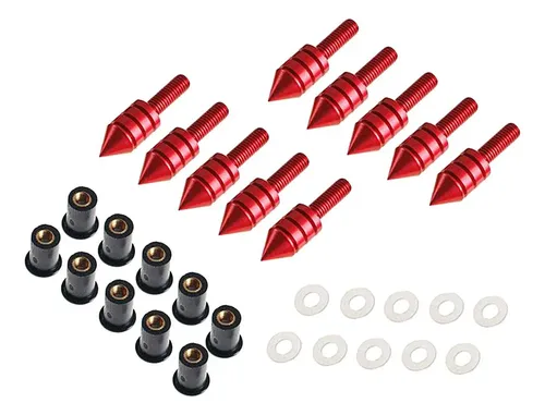 10 Tornillos Universales Para Parabrisas, M5, 5 Mm, Color Ro