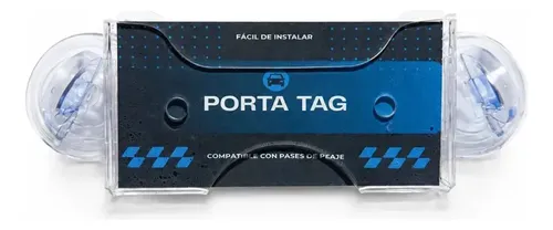 Porta Tag Pase Soporte Parabrisas Acrílico Con Ventosas