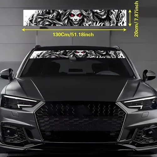 Adhesivo Para Parabrisas De Coche Horror Demon Red Eyes Gothic S