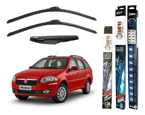 Kit De 3 Escobillas Fiat Palio Weekend 2010 2011 2012 2013