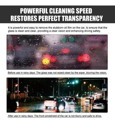 Car Windshield Oil Film Remover – Glass Cleaner For Grease,