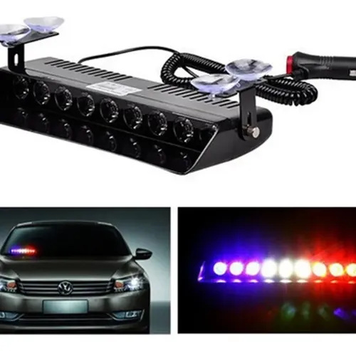 Código Estroboscópico Torreta Leds 9 Led Policía De Parabris