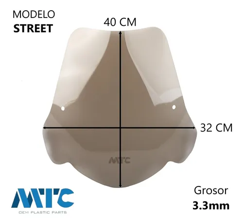 Parabrisa Con Soportes Universal Fz Gixxer Ybr 250 Mtc