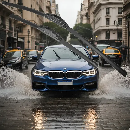 Kit 2 Escobillas Delantera Flex Goma Bmw Serie 5 2010 A 2021
