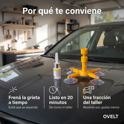 Kit Reparacion Parabrisas Camioneta Resina Luz Uv Blister