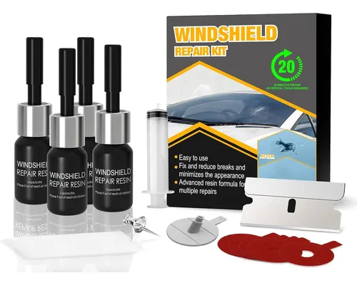 Kit Reparacion Grietas Y Astillas De Parabrisas 4 Unidades