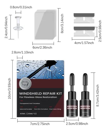 2pack Windshield Chip Kit, Glass Repair Liquid For Cracks,