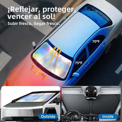 Parasol Para Auto, Protector De Sol Para Parabrisas L