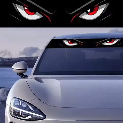Calcomanías Para Autos Angry Eyes, Pegatinas De Dibujos Animados Elegantes