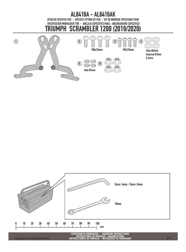 Kit Anclaje Givi Parabrisa Triumph Scrambler 1200 (19-25)