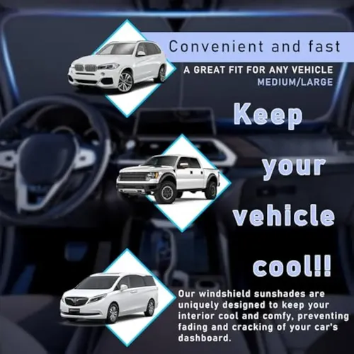 Ziciner 2 Parasoles Para Parabrisas De Automóvil,