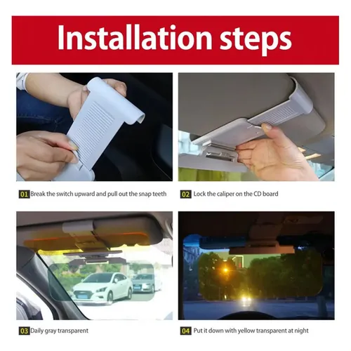 Extensor De Parabrisas Automático 2 En 1 Con Visera