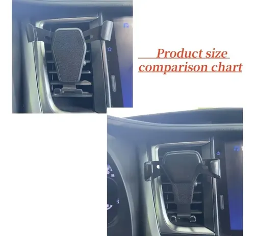 Soporte Celular Auto Rejilla Ventilación Gravedad Universal Negro