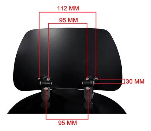 Deflector De Parabrisa Negro Con Soporte Edge Pro Mtc