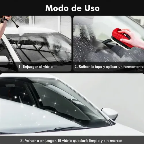 Spray Cepillo Vidrios Auto Quita Grasa Parabrisa Hidrofóbico