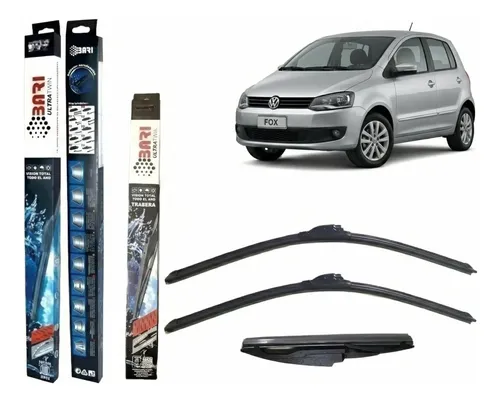 Kit De 3 Escobillas Vw Fox 2010 2011 2012 2013 2014