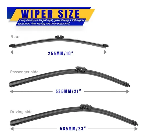 Kit De 3 Limpiaparabrisas Para Mini Cooper Countryman