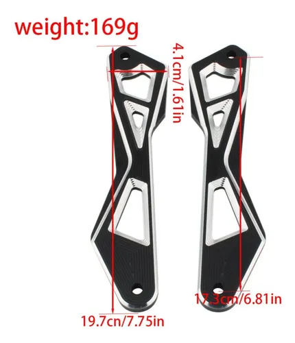 Slim Windshield Bracket Ridged Surface Negro