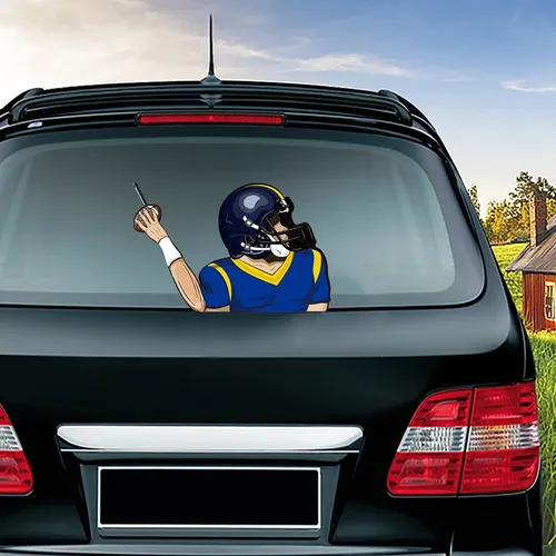 Pegatinas De Limpiaparabrisas De Fútbol W Quarterback Para C