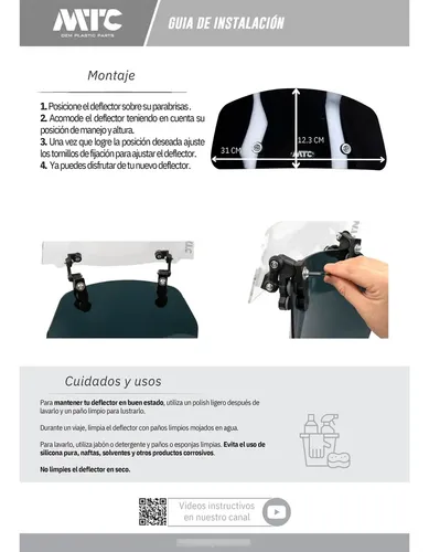 Deflector Parabrisa Cristal Para Zanella Cruiser 200 Adv Mtc