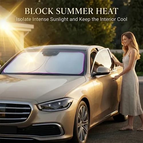 Parasol Para Parabrisas De Auto Bloquea Calor Y Rayos Solares