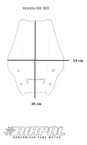Parabrisa Para Moto Airpal Honda Nx 500 Transparente
