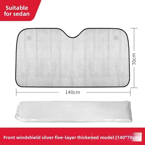 Parasol De 5 Capas De Papel De Aluminio Engrosado Para Parabrisas De Coche