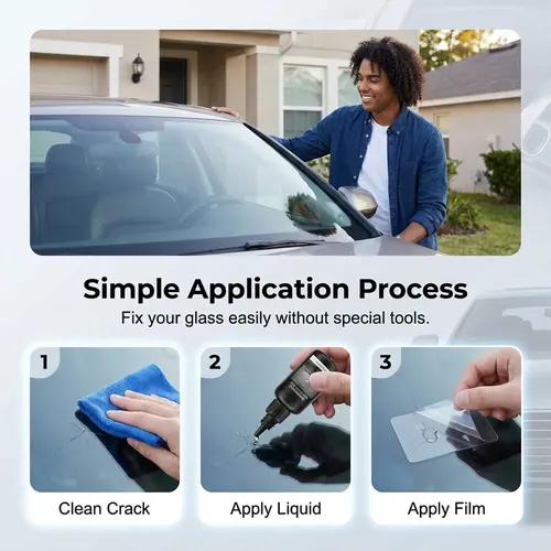 Windshield Crack Repair Kit, 2026 Upgraded Glass Crack