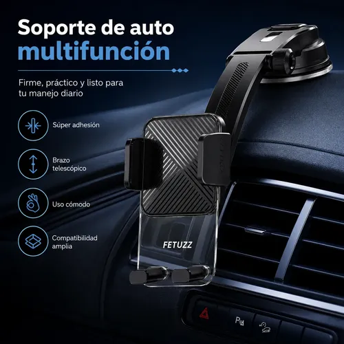 Soporte Celular Fetuzz Auto Ventosa Parabrisas Giro 360 Ajus