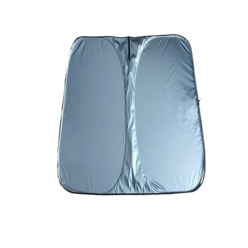 Parasol De Aluminio De Doble Bucle Para Parabrisas De Coche, Titanio