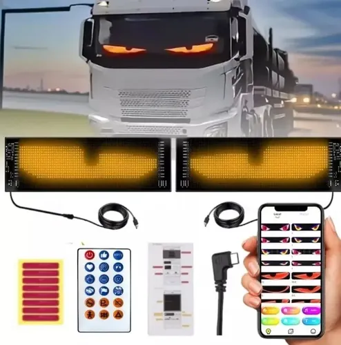 2pcs Ojos Led Para Automovil Parabrisas De Camion, Ojos