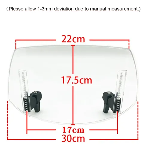 Extensor Ajustable Parabrisas Para Moto Transparente[u]