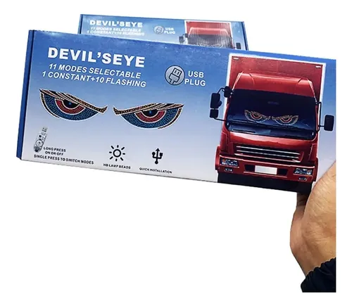 Luces Decorativas Ojos Infernales Parabrisas Auto Camion Led