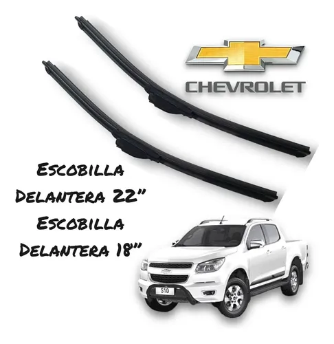 Kit 2 Escobillas Delanteras Flex Chevrolet S10 2012 A 2023