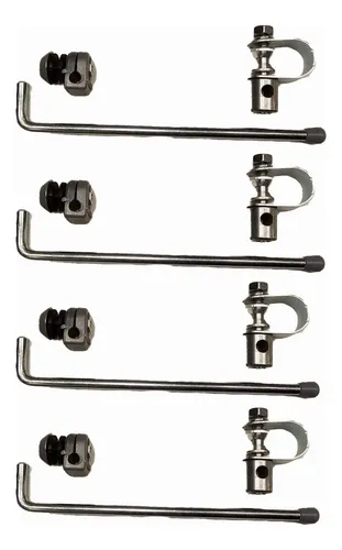 Soportes Parabrisas Moto 4 Anclajes Agarres Hierro Zincado