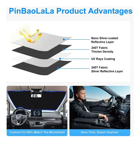 Pinbaolala Parasol Para Parabrisas Ford F-150 F-250 F-350