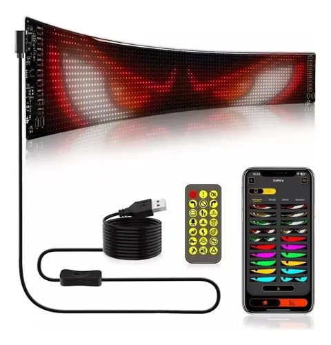 Letrero Led Flexible Mod, 1pcs Ojos En Parabrisas Camion Ne