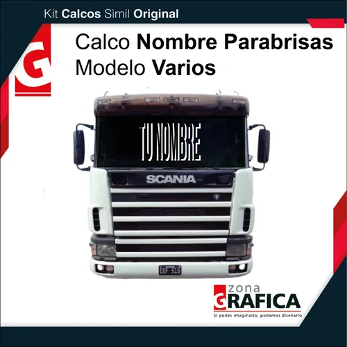 Calco Nombre Para Parabrisas Camion | Personalizadas