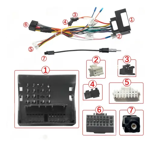 1 Caja De Protocolo De Cable De Alimentación 16p For Vw Golf