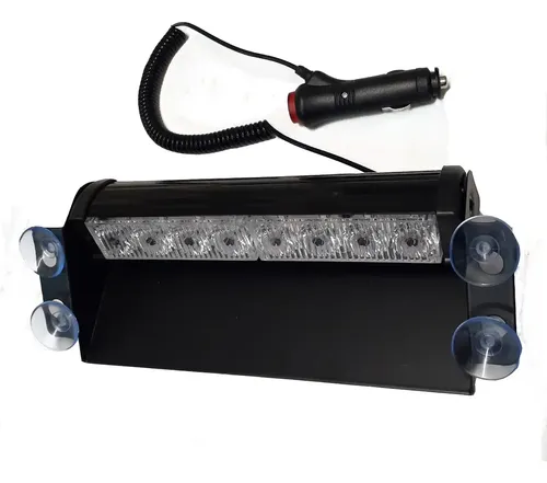 Baliza Flash Parabrisas Gran Potencia 8x Leds Azul Y Rojo