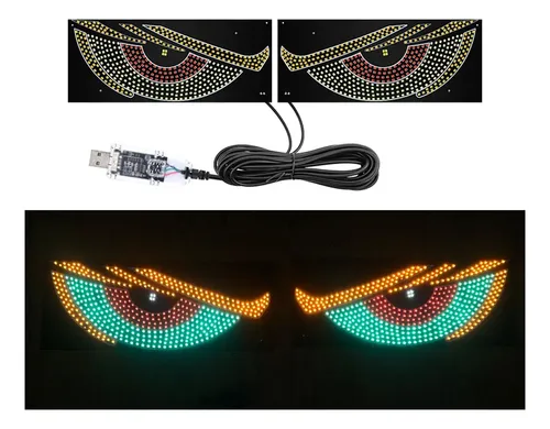 Adhesivo De Ojos De Led Luminoso Para Parabrisas De Auto